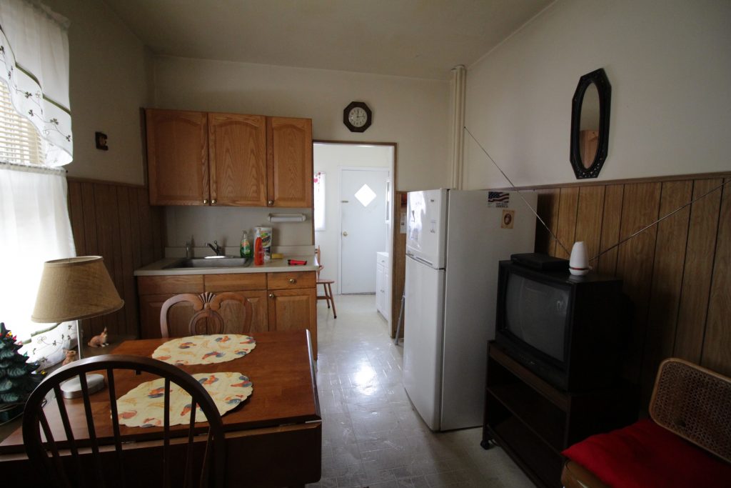 Small, cramped kitchen