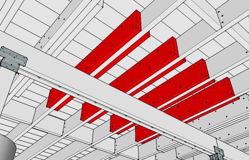 An illustration of some sistered joists